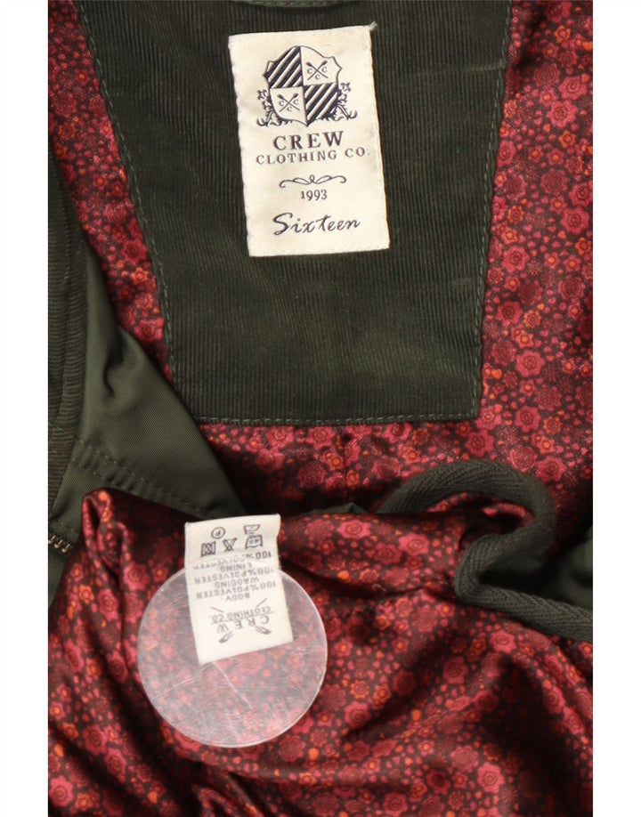 Crew Clothing Chaqueta acolchada militar para mujer UK 46 Poliéster verde grande