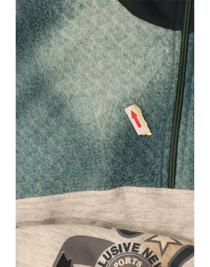 EXTE Sudadera con gráfico y cuello con cremallera para hombre, tipo jersey, color gris grande