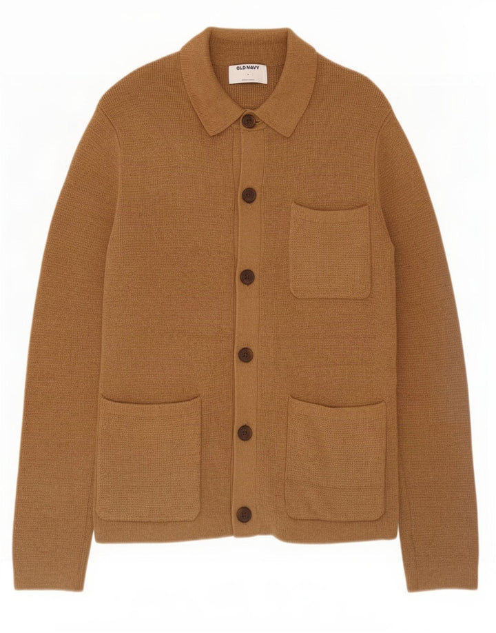 Old Navy - Cárdigan para hombre, talla pequeña, algodón marrón