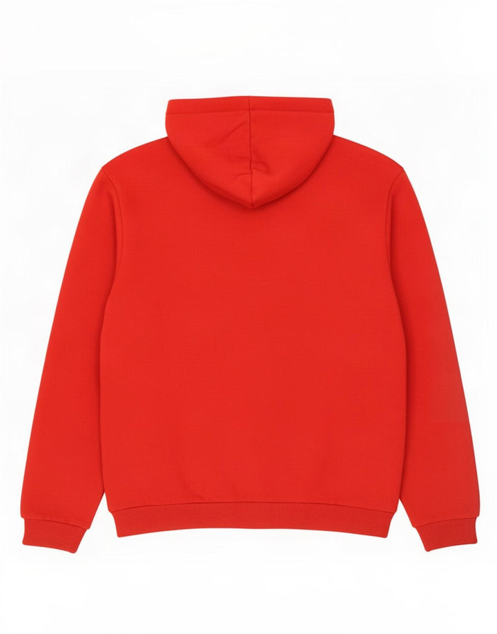 Puma Sudadera con capucha gráfica para hombre, talla grande, color rojo