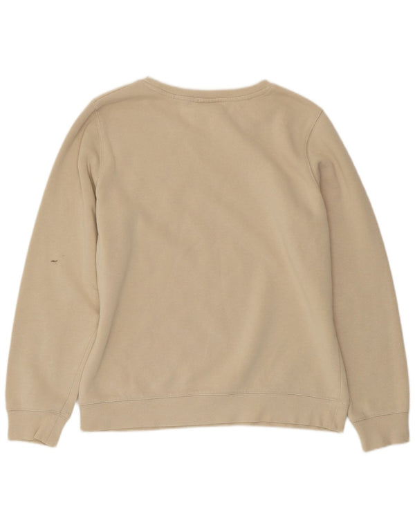 CHAMPION Sudadera gráfica para mujer Jumper UK 16 Large Beige Cotton
