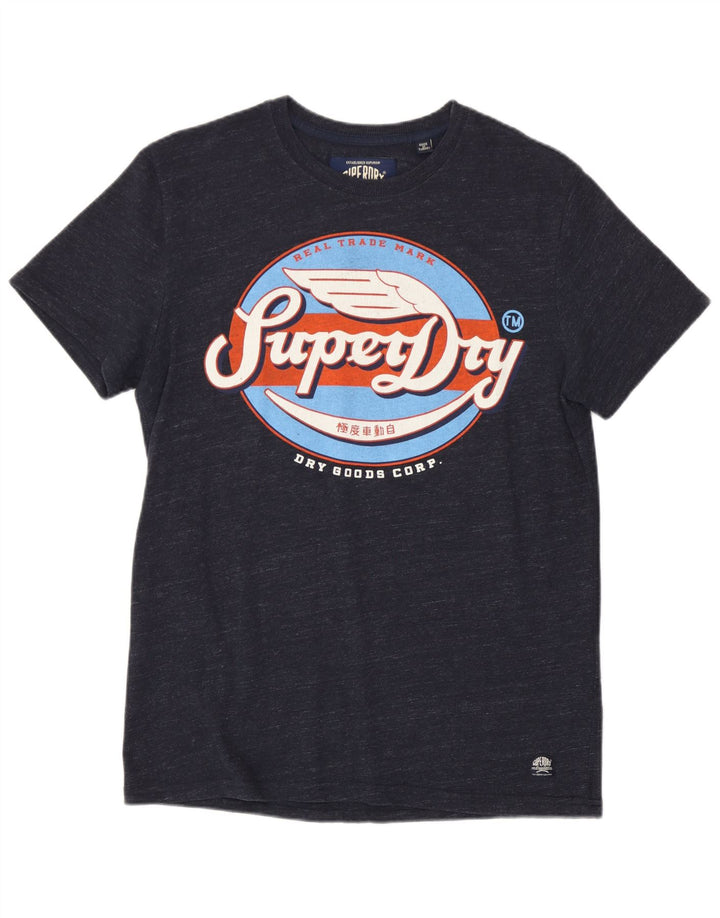 Superdry Camiseta con gráfico gráfico para hombre, parte superior mediana de algodón azul marino