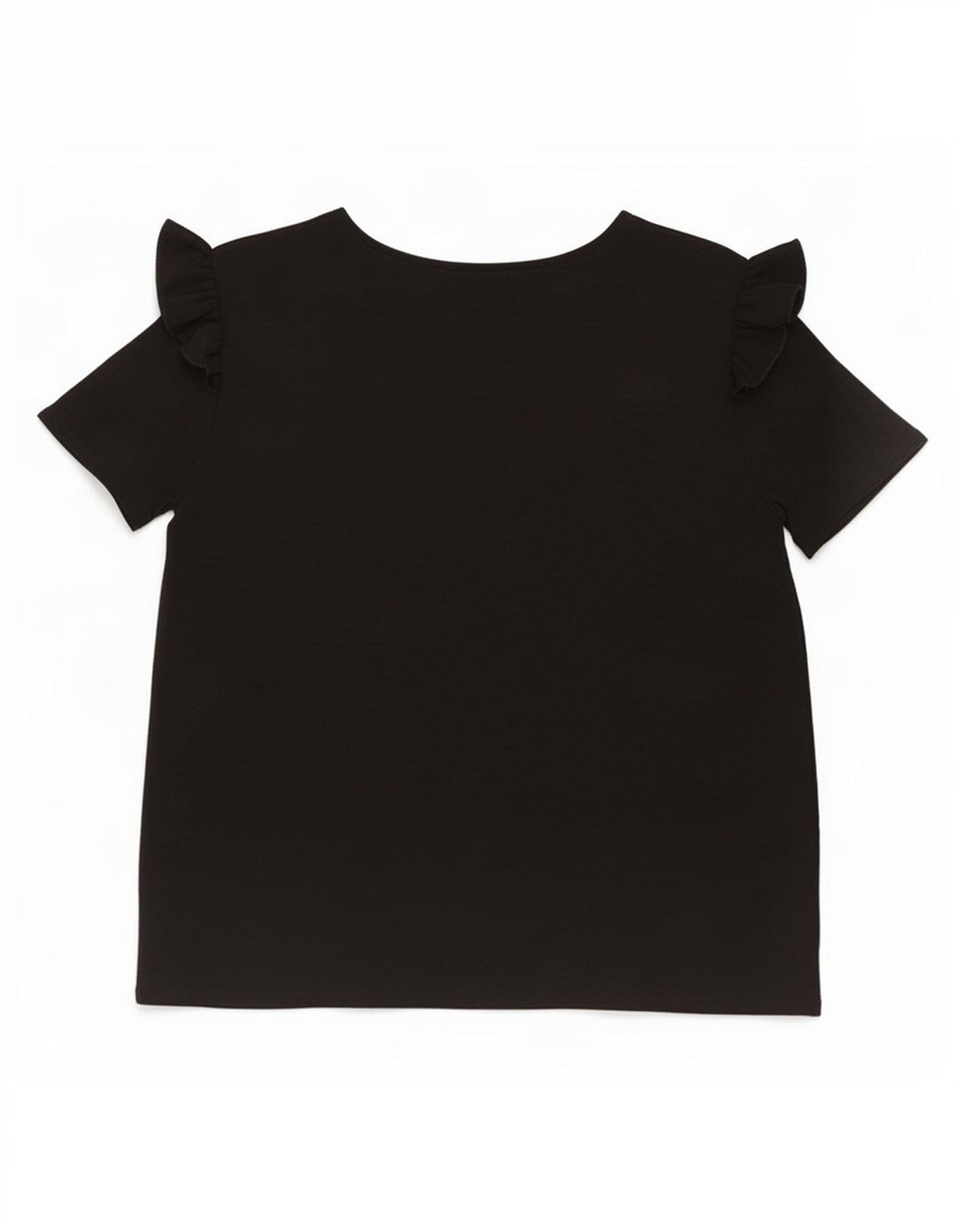 Zara Mujer Blusa Top UK 42 Medio Negro Poliéster