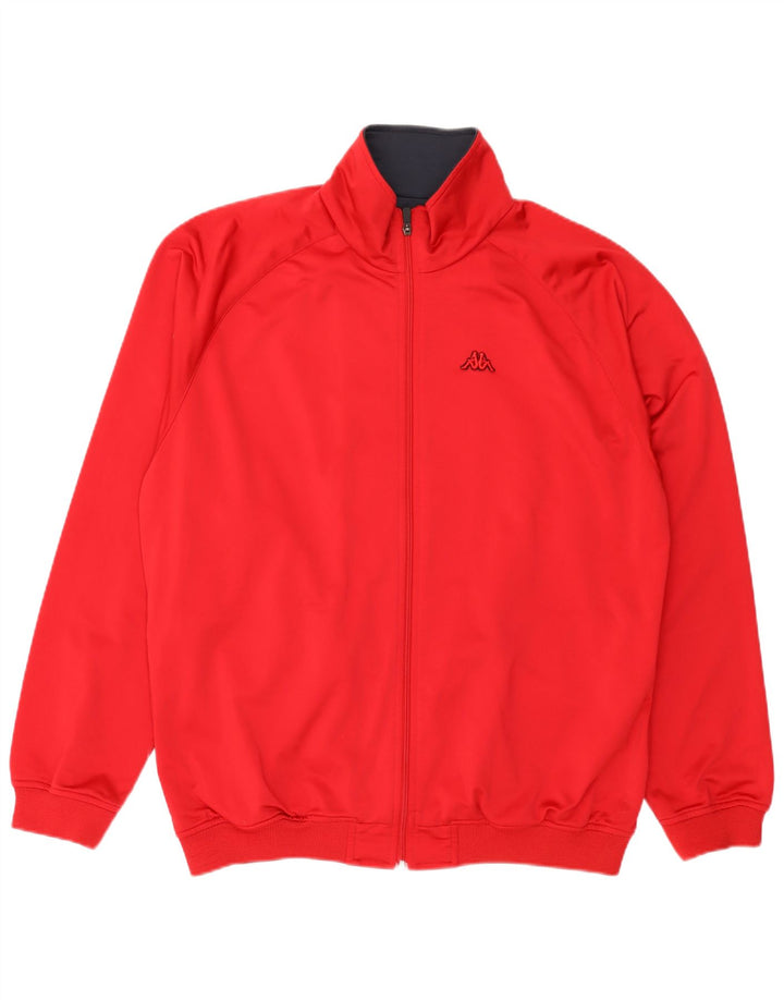 Kappa Hombre Chándal Top Chaqueta 2XL Rojo Poliéster