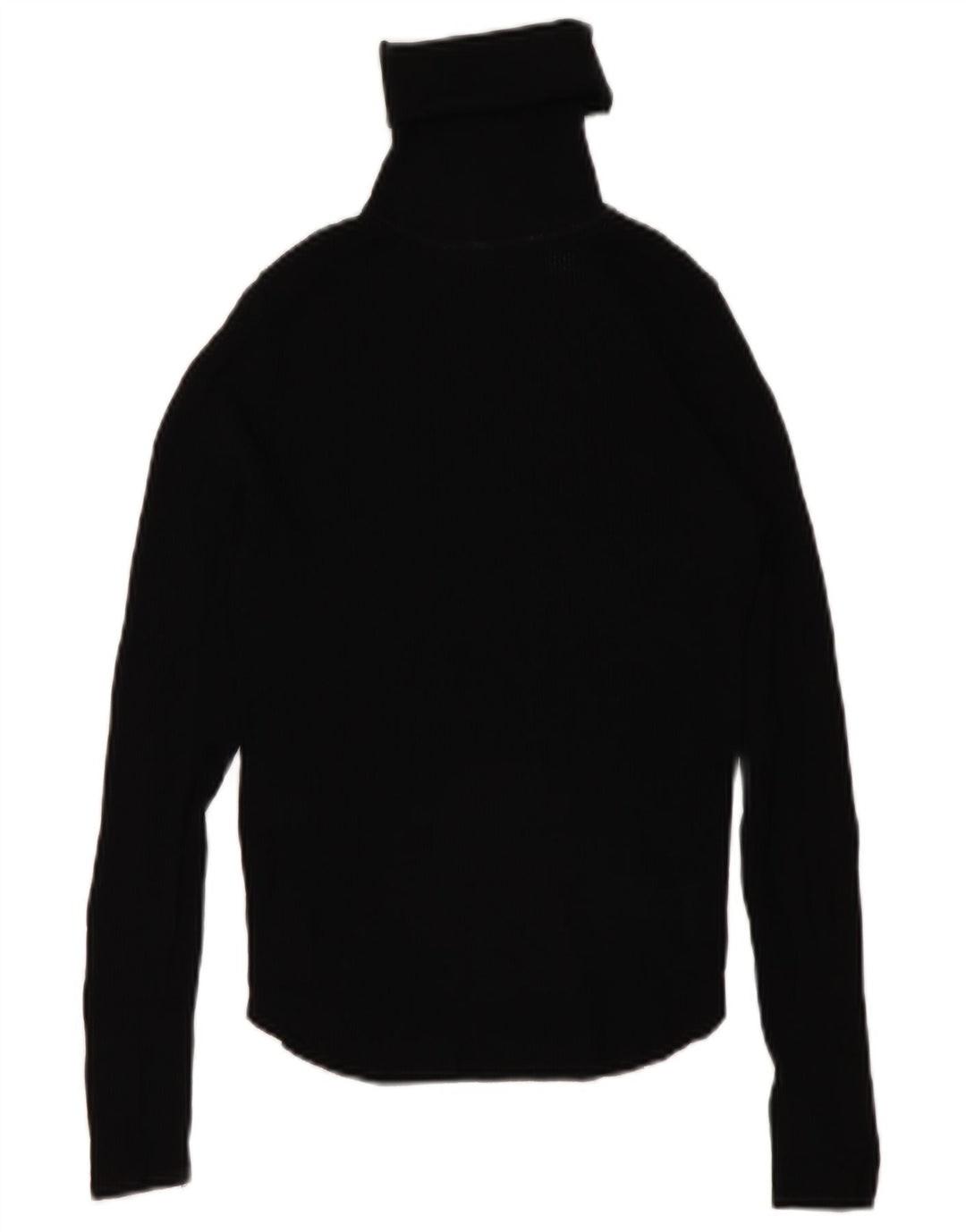 Zara Mujer Roll Neck Jumper Sweater UK 8 Small Viscosa Negra