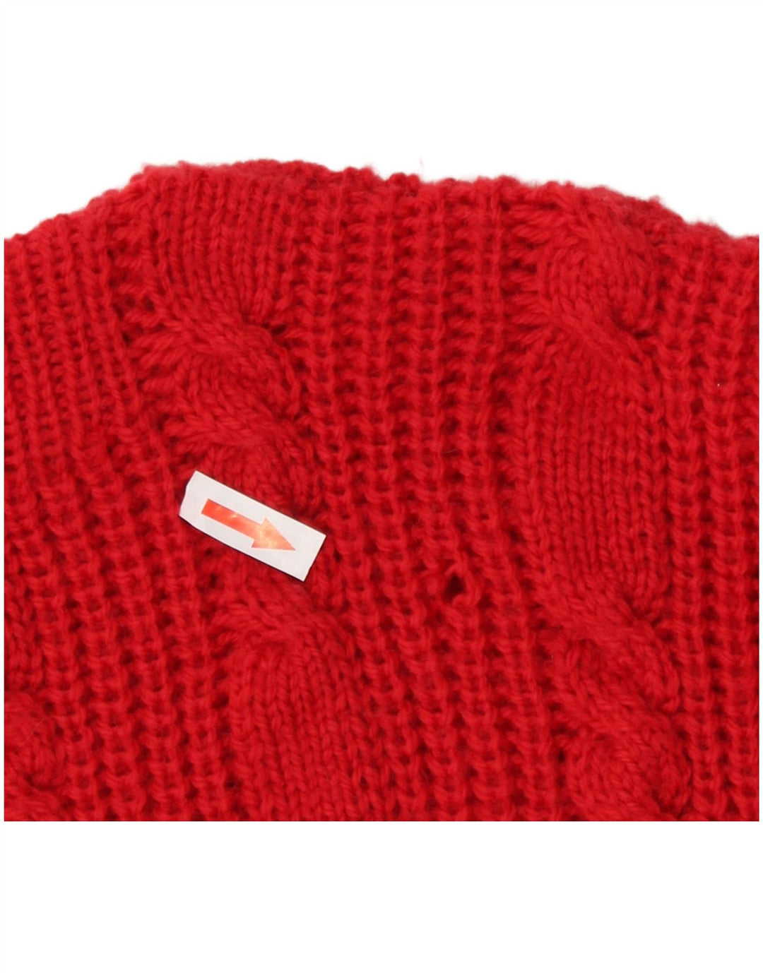 Vintage mujer barco cuello jersey suéter Reino Unido 12 rojo medio