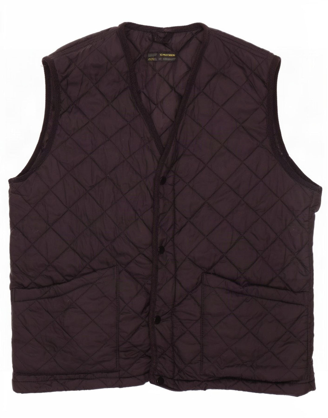 Chaleco acolchado Crown para hombre UK 42 XL Poliamida negra