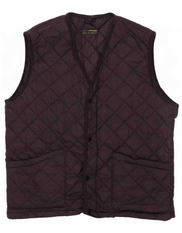 Chaleco acolchado Crown para hombre UK 42 XL Poliamida negra