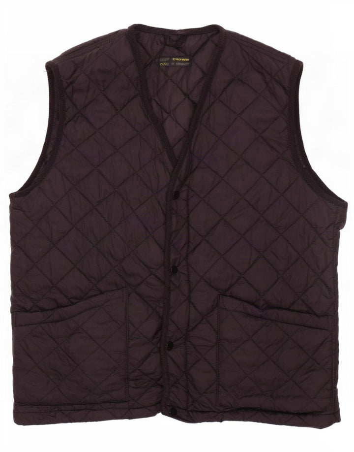Chaleco acolchado Crown para hombre UK 42 XL Poliamida negra