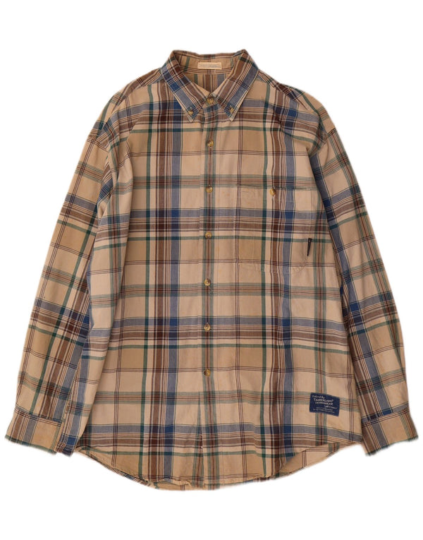 Timberland Camisa Weathergear para hombre XL Algodón a cuadros beige