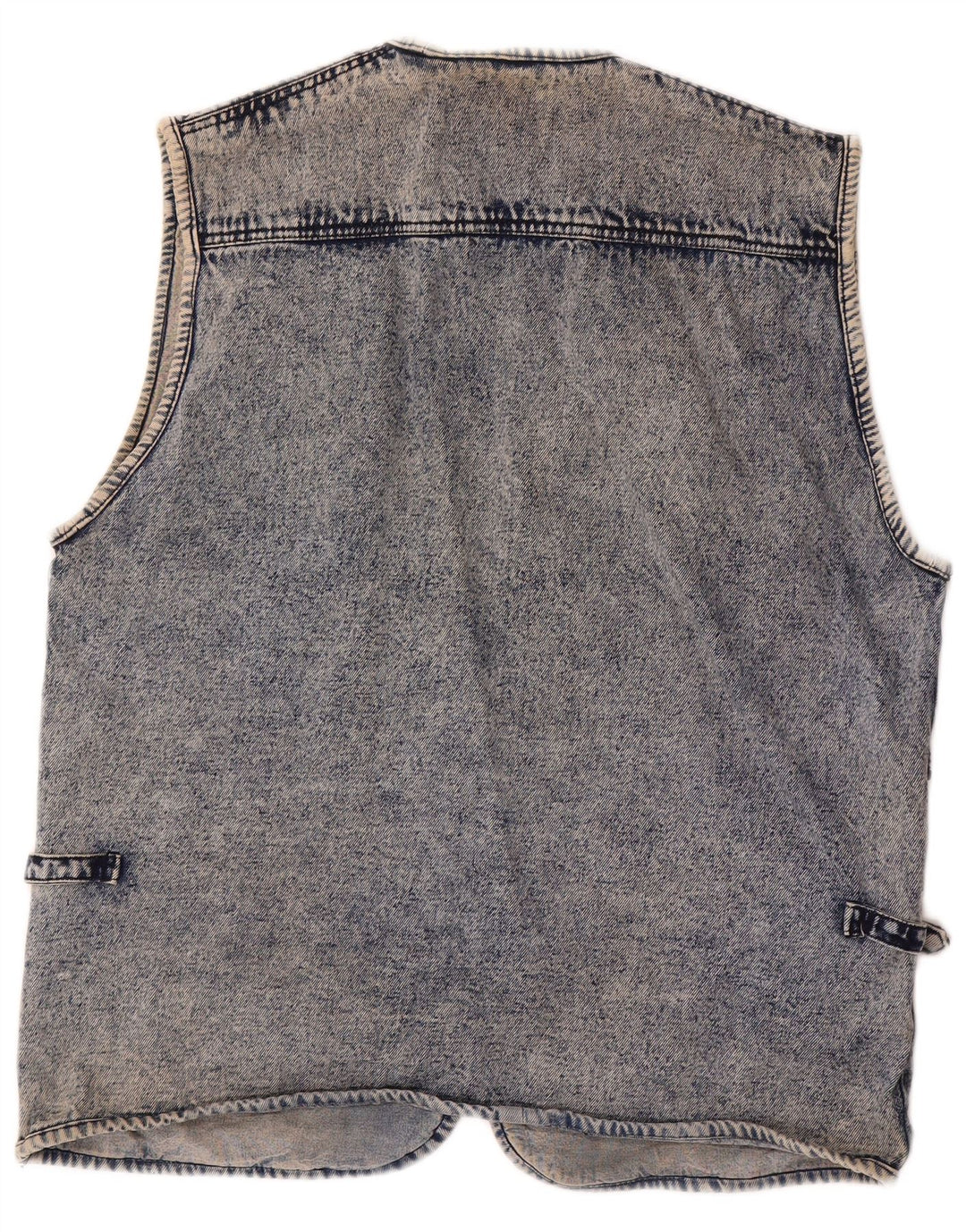 Vintage hombres denim Gilet Reino Unido 40 azul grande