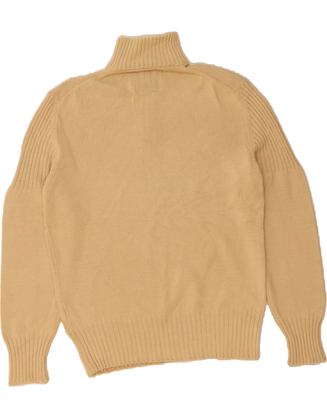 FILA Mens Zip Neck Jumper Sweater IT 46/48 Small Beige Cotton Vintage Fila and Second-Hand Fila from Messina Hembry 