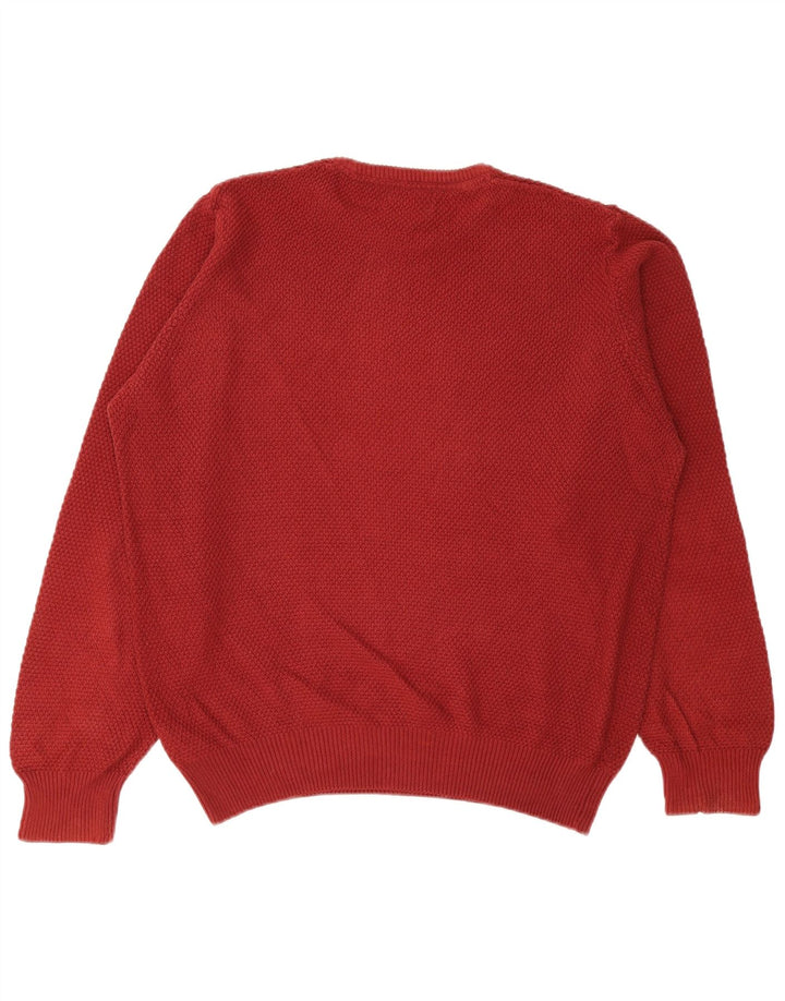 Marks & Spencer Suéter tipo jersey con cuello redondo y ajuste a medida para hombre Borgoña medio