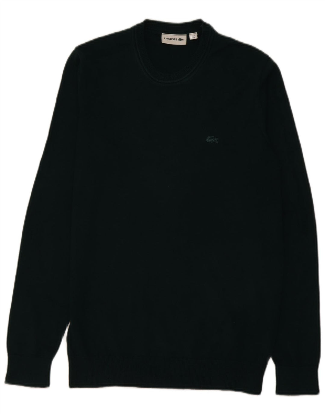 Lacoste - Jersey de cuello redondo para hombre, talla 4, lana verde mediana