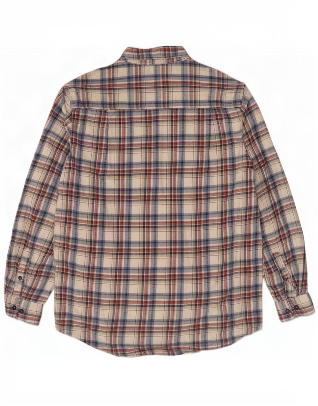 Atlas For Men Camisa De Franela Para Hombre Cuadros Beige Medio