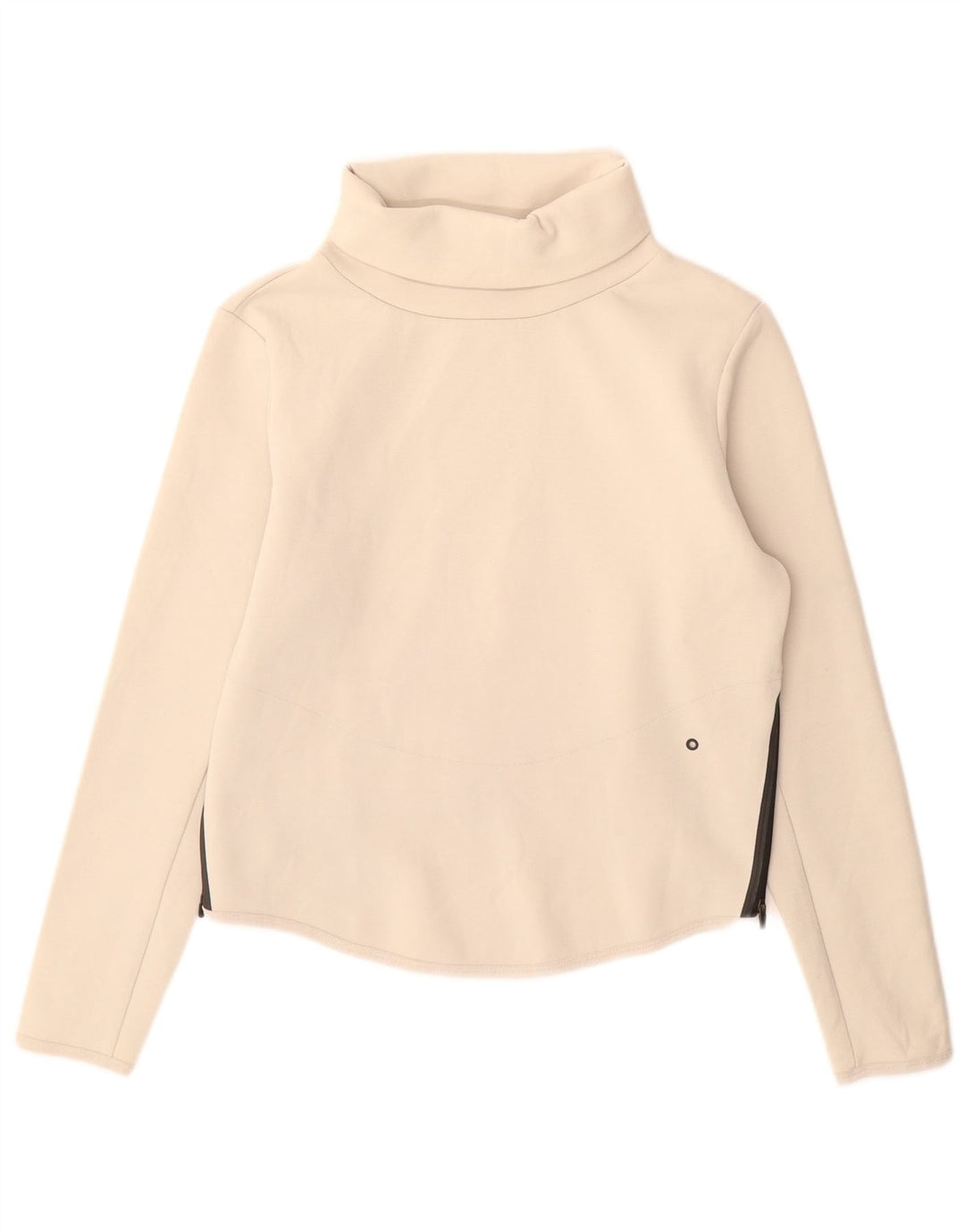 Nike Dri Fit - Sudadera extragrande con cuello vuelto para mujer, talla 6, XS, color beige