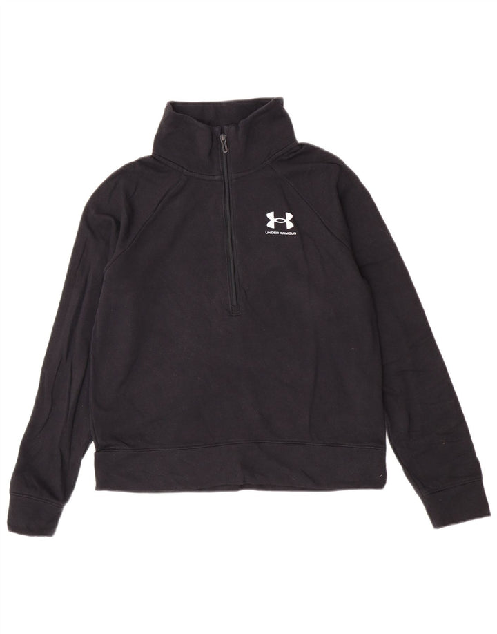 Under Armour - Chándal con cremallera y cuello para mujer, talla S, color negro