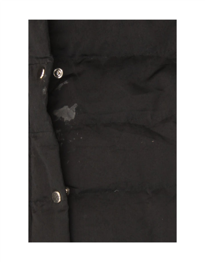 Zara Mujer Chaqueta Acolchada UK 10 Small Nylon Negro