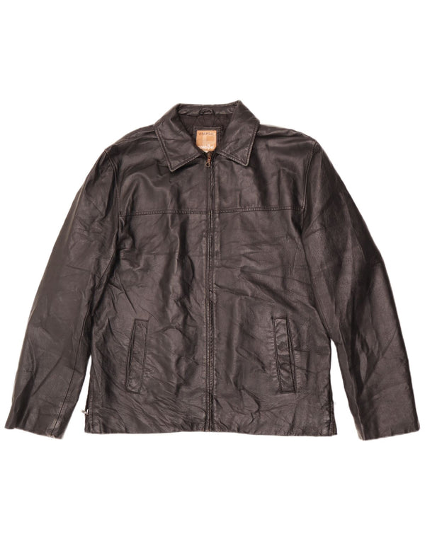 Conbipel Chaqueta de cuero para hombre UK 38 Medium Black Leather