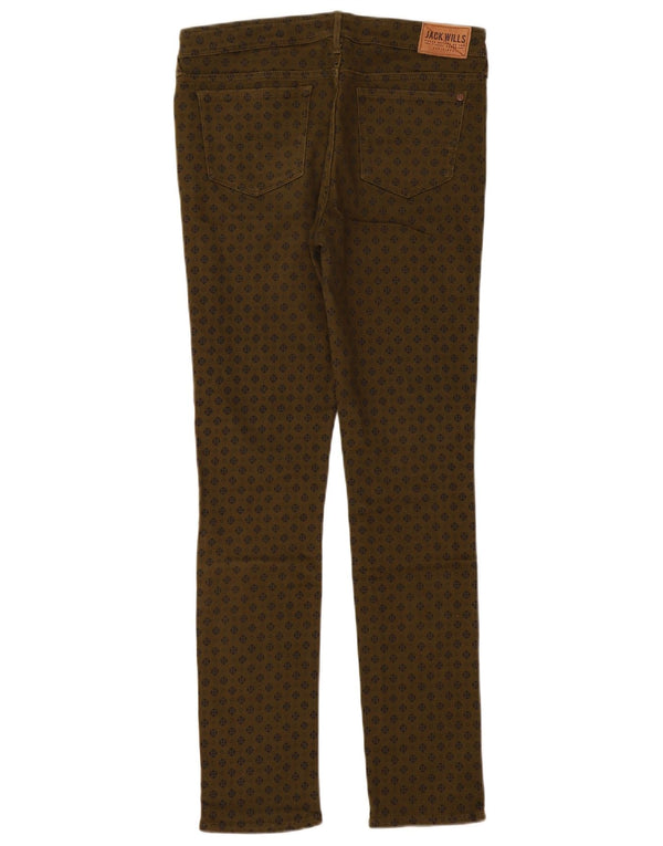 Jack Wills Vaqueros pitillo para mujer W28 L32 Algodón floral caqui