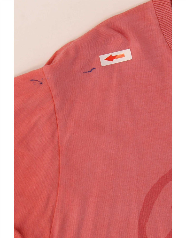 Diesel Hombre Camiseta Gráfica Top Algodón Rosa Medio