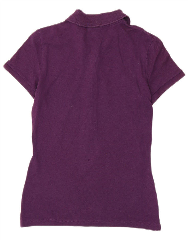 Polo Lacoste Mujer Talla 40 Medio Algodón Púrpura