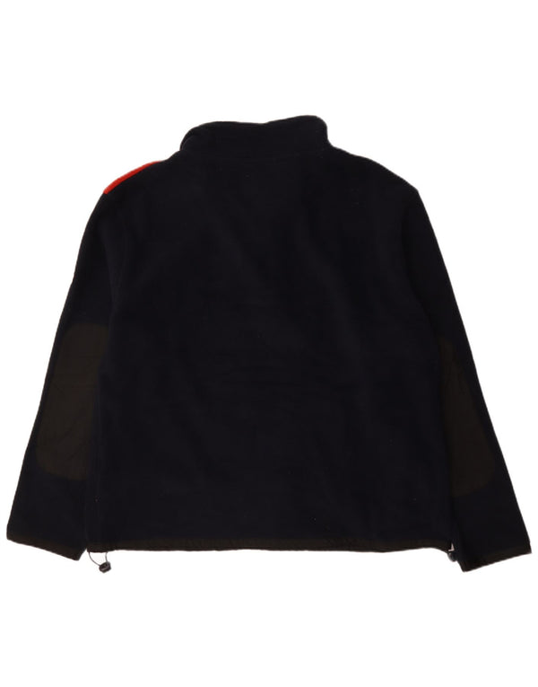 Caterpillar Jersey de forro polar con cuello y cremallera para hombre XL Poliéster con bloques de color azul marino