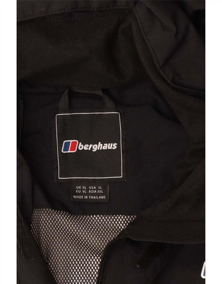 Berghaus Chaqueta impermeable con capucha para hombre UK 42 XL Poliamida negra