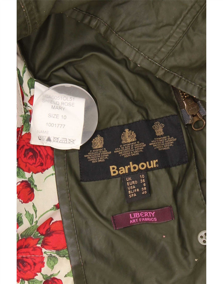 Barbour Chaqueta de algodón encerado para mujer UK 10 Small Khaki