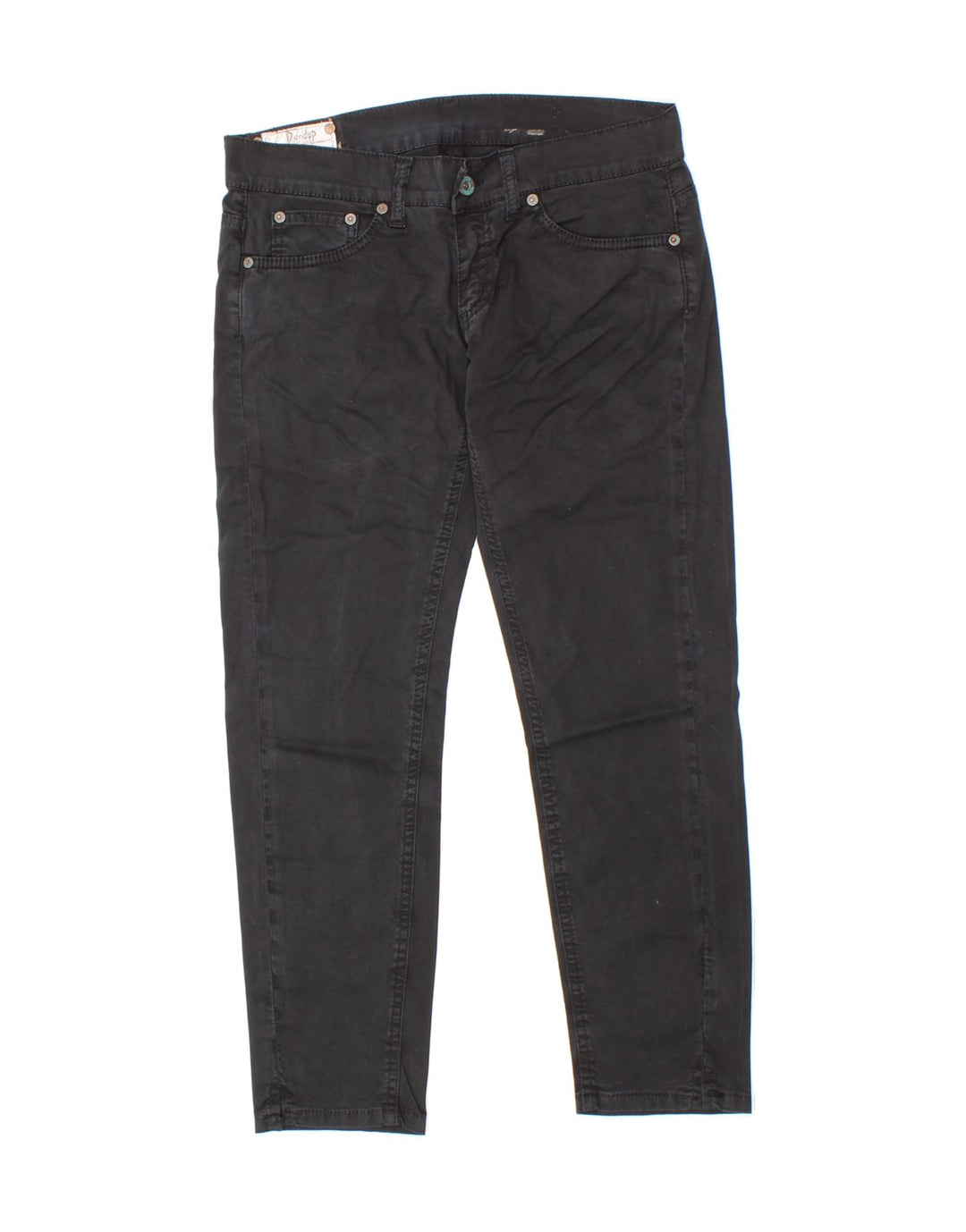 DONDUP Womens Slim Cropped Trousers W27 L25 Grey Cotton Vintage Dondup and Second-Hand Dondup from Messina Hembry 