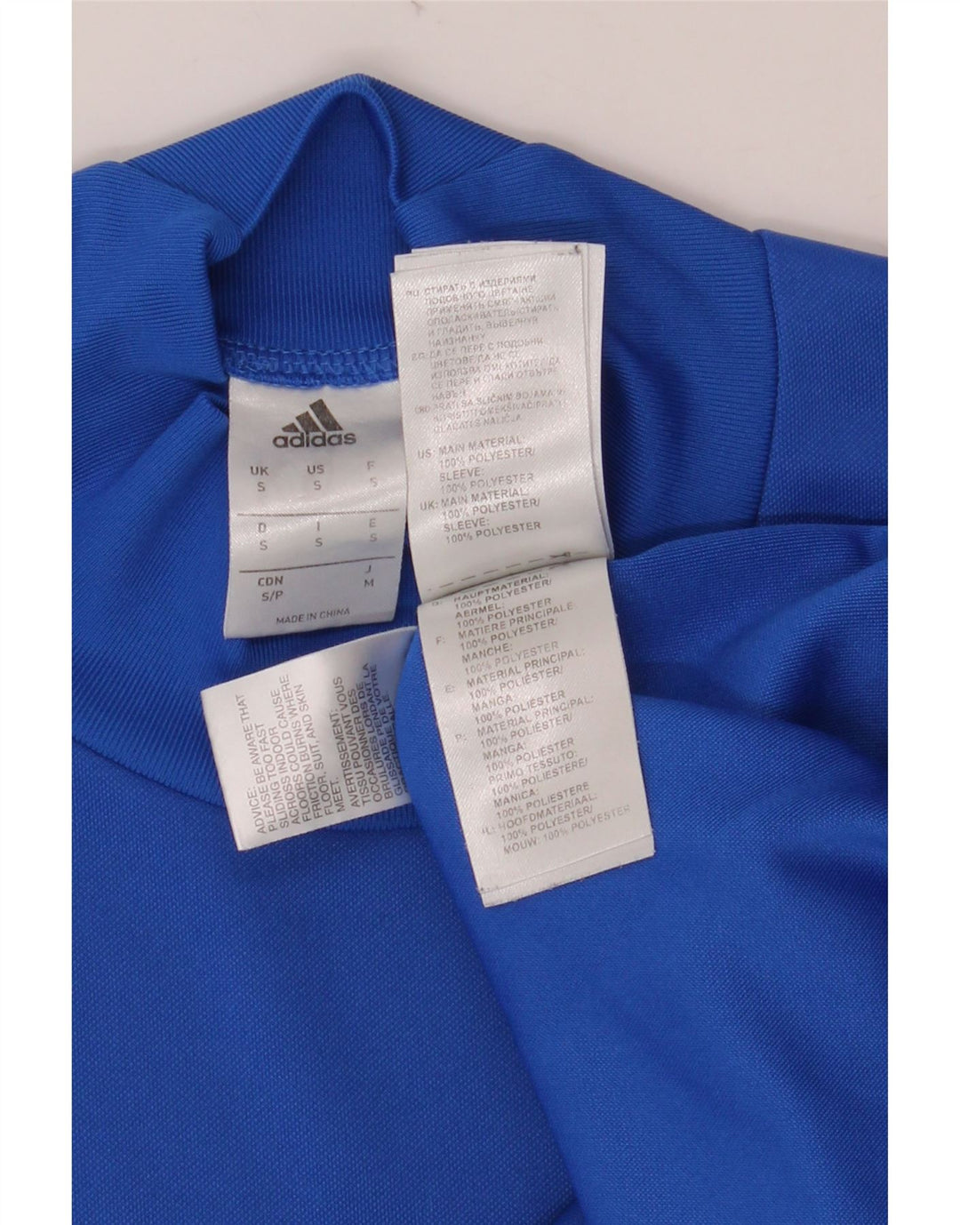 ADIDAS Hombre Top Manga Larga Pequeño Poliéster Azul