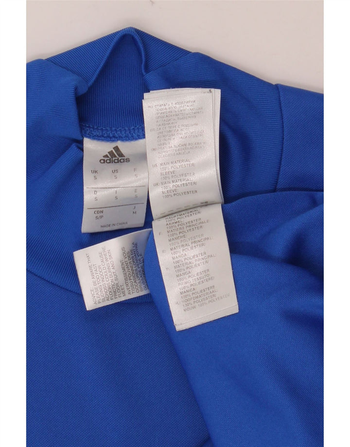 ADIDAS Hombre Top Manga Larga Pequeño Poliéster Azul
