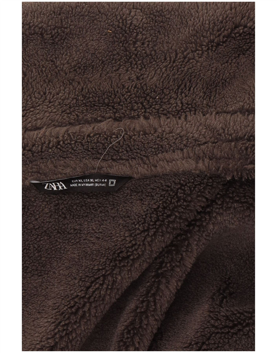 Zara Chaqueta Sherpa Hombre UK 42 XL Poliéster Gris