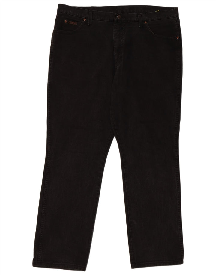 WRANGLER Vaqueros rectos Texas para hombre W42 L32 Algodón negro