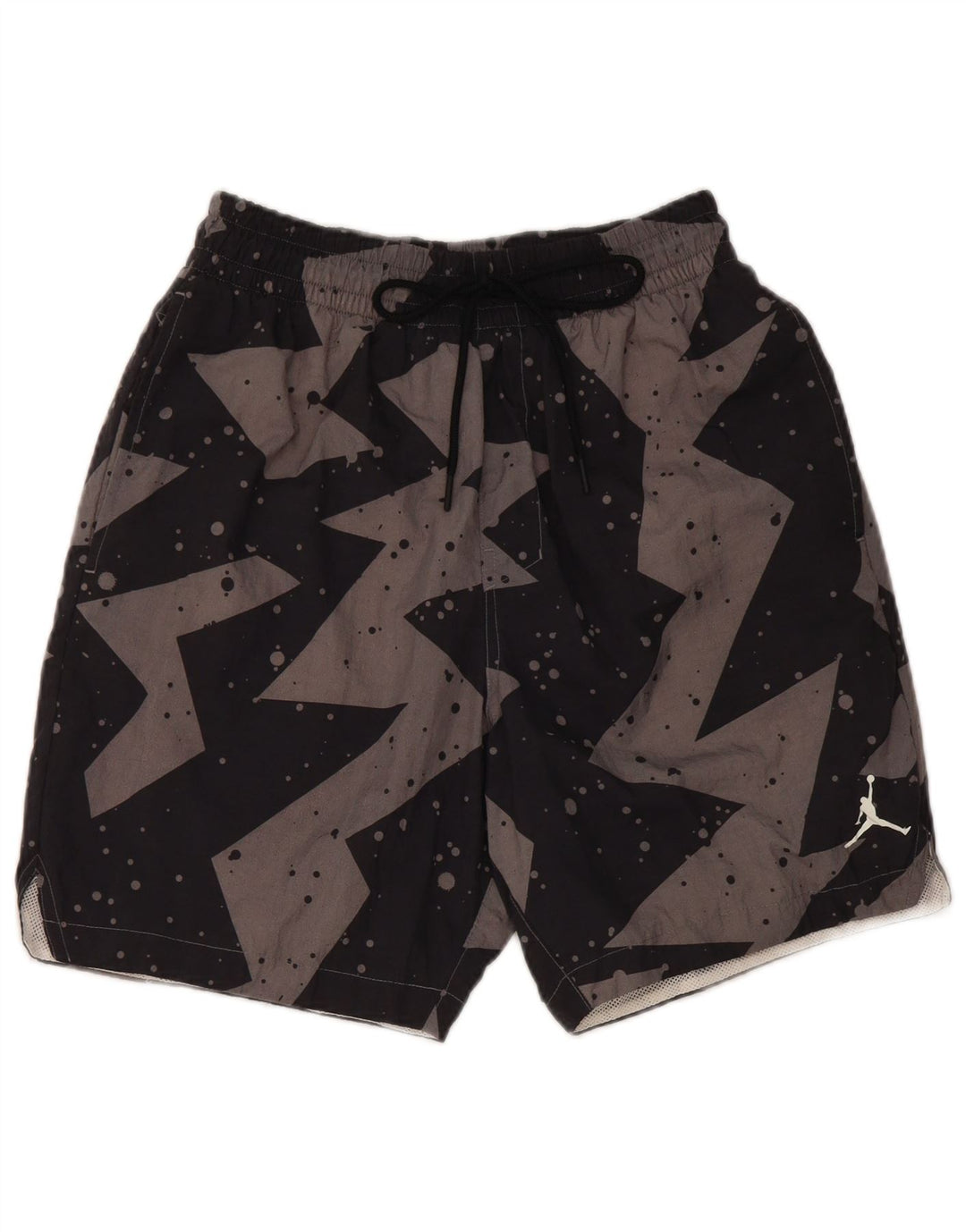 Jordan - Pantalones cortos deportivos para hombre, nailon geométrico, color gris pequeño