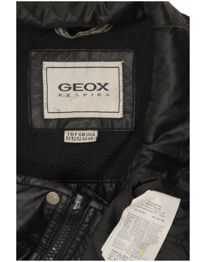 Geox Mens Respira Bomber Jacket UK 42 XL Poliéster negro