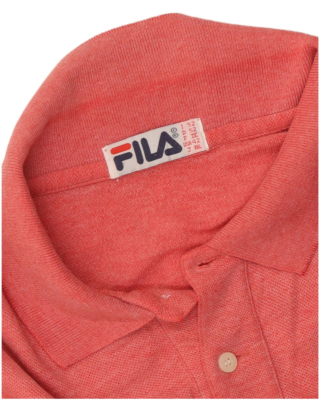 FILA Polo para hombre IT 52 Large Red Moteado