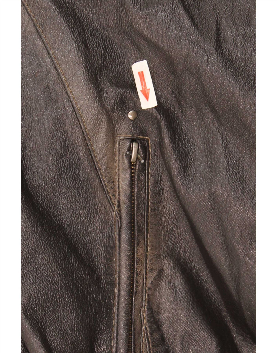 Chaqueta de cuero militar vintage para hombre IT 56 3XL Marrón