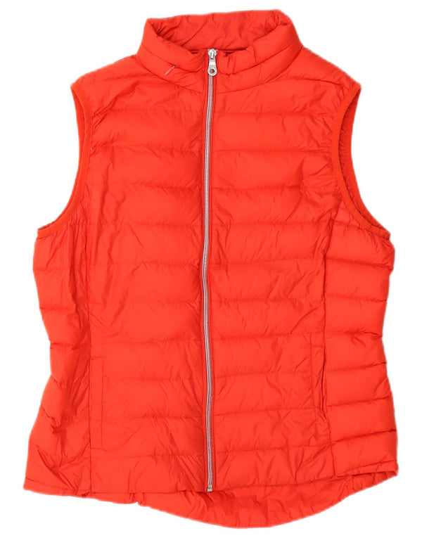 Marks & Spencer Chaleco acolchado con capucha para mujer UK 40 Mediano Rojo Poliamida