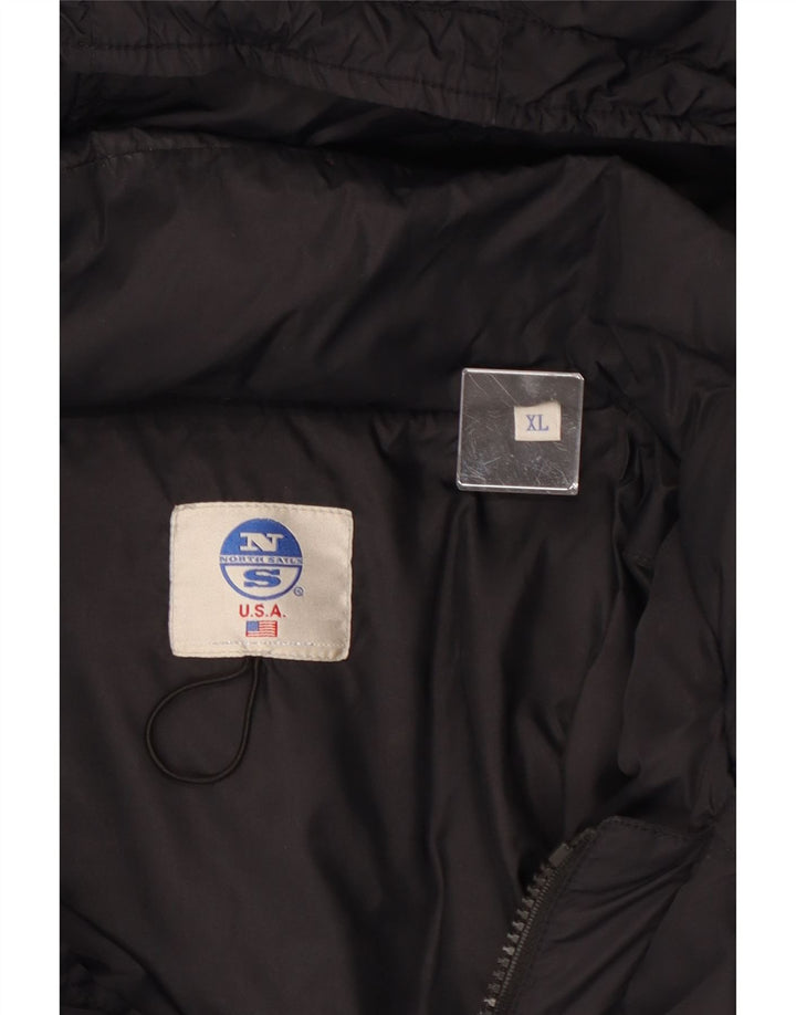 NORTH SAILS Abrigo acolchado con capucha para hombre UK 42 XL Poliamida negra
