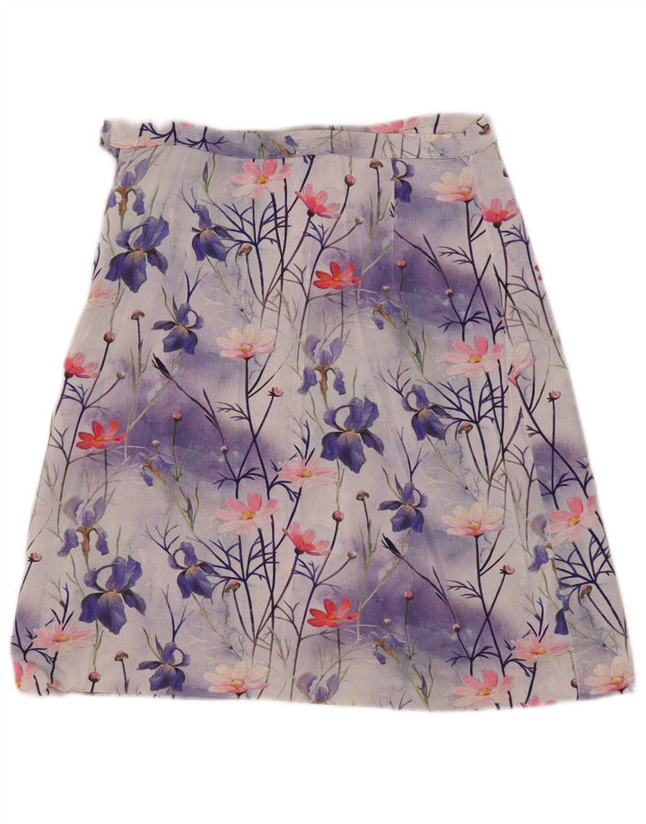 Vintage mujer A-Line falda W30 medio multicolor floral