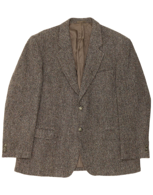 Harris Tweed Chaqueta Blazer para Hombre UK 44 2XL Gris Lana Nueva