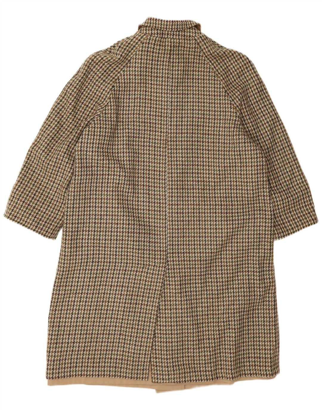 Abrigo reversible de gran tamaño vintage para mujer IT 47 XL Beige Houndstooth