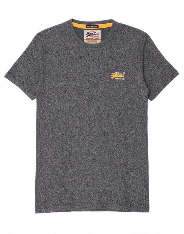 Superdry Camiseta para hombre Top Small de algodón moteado en azul marino