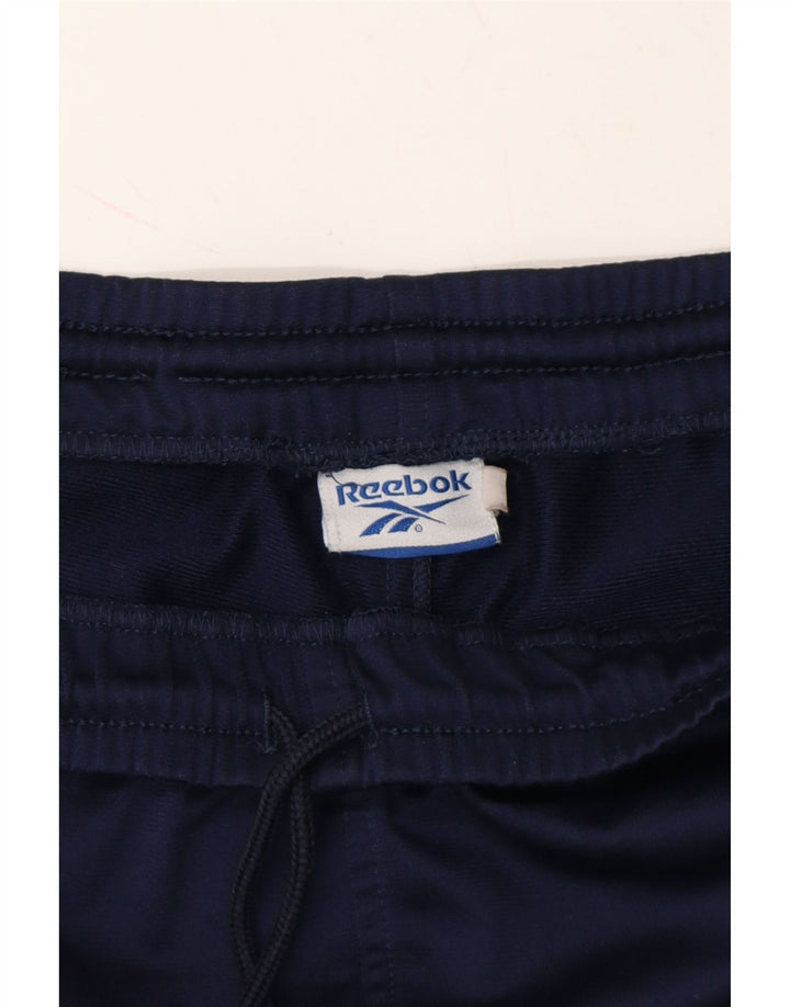 REEBOK Mens Tracksuit Trousers Small Navy Blue Polyester Vintage Reebok and Second-Hand Reebok from Messina Hembry 