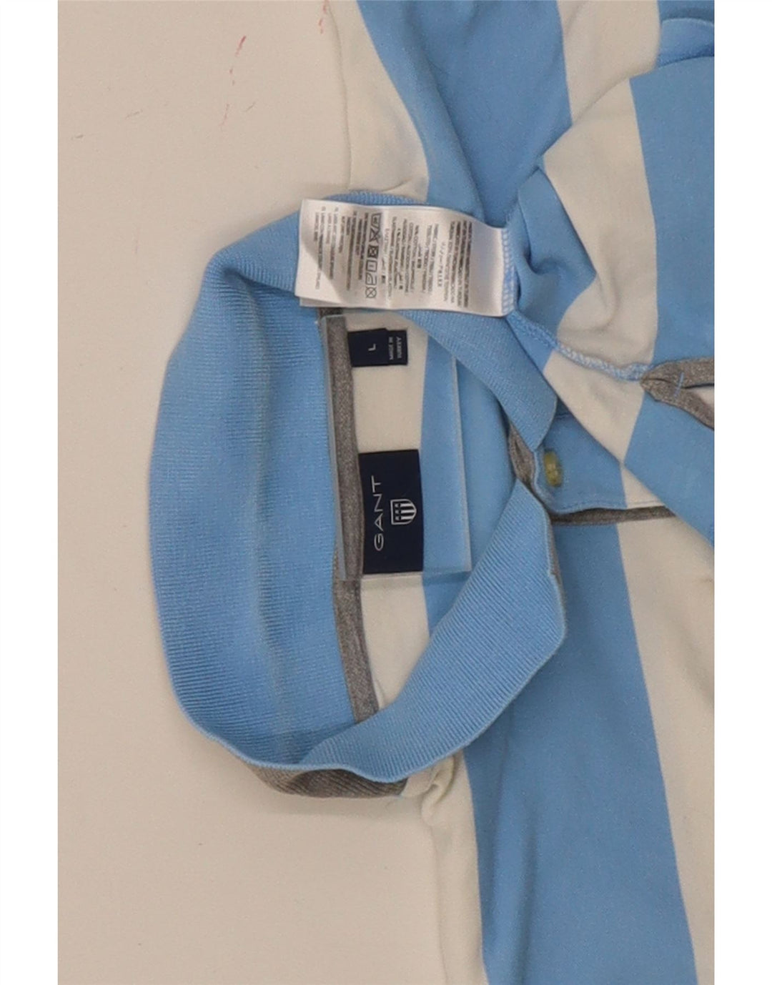 Gant Polo De Algodón A Rayas Azul Grande Hombre
