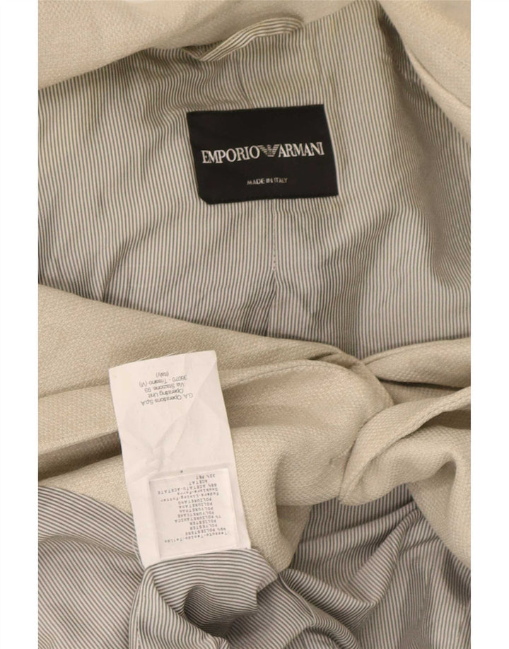 Emporio Armani Chaqueta tipo blazer de 2 botones para mujer IT 40 Poliéster gris pequeño