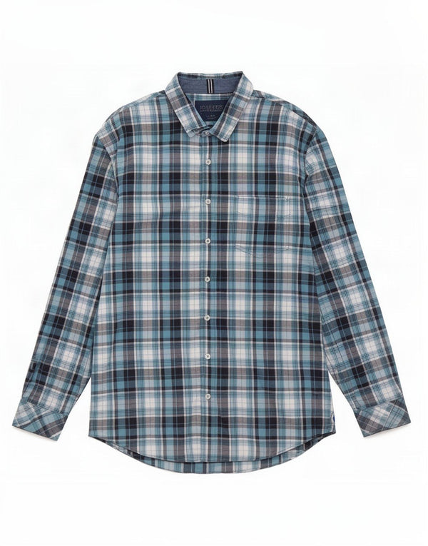 Camisa de corte clásico para hombre Joules XL de algodón a cuadros azules