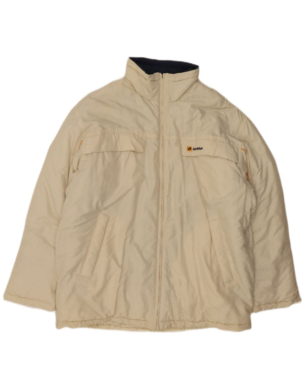 Lotto Chaqueta acolchada para hombre UK 36/42 Medium Off White Nylon