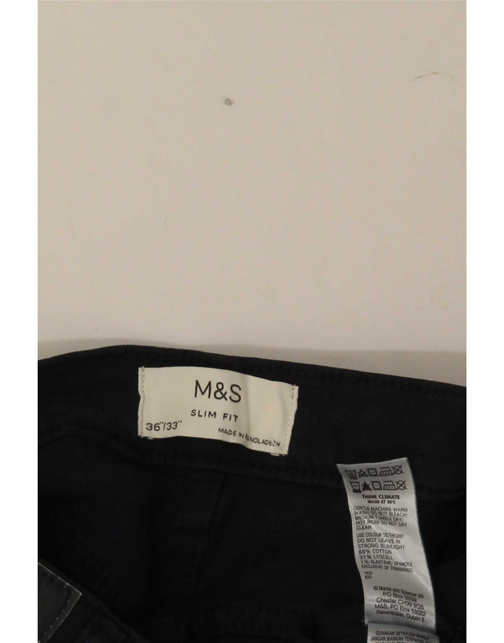 Marks & Spencer Jeans ajustados para hombre W36 L33 Algodón azul marino